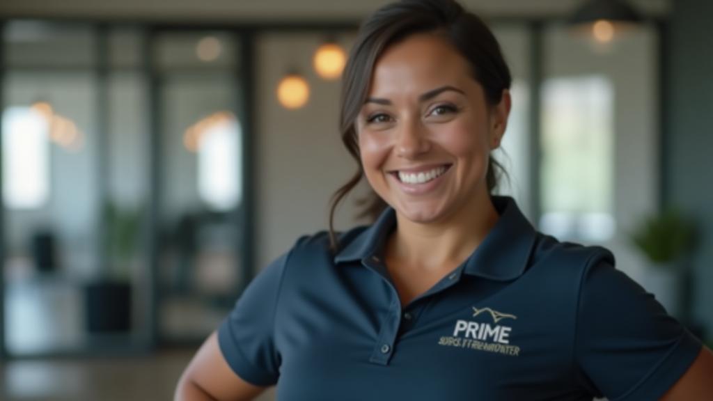 Friendly Prime Fitness staff member smiling and ready to help