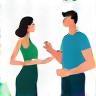 Illustration of a personal trainer with a client